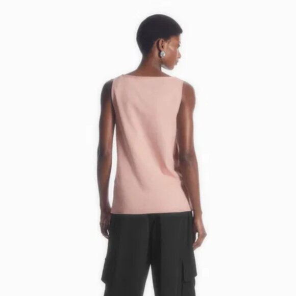 New COS Pink Cotton Boat Neck Tank XS - Picture 3 of 9